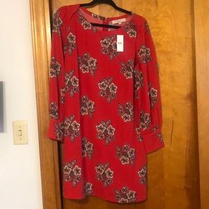 beautiful, soft, red long sleeves dress!